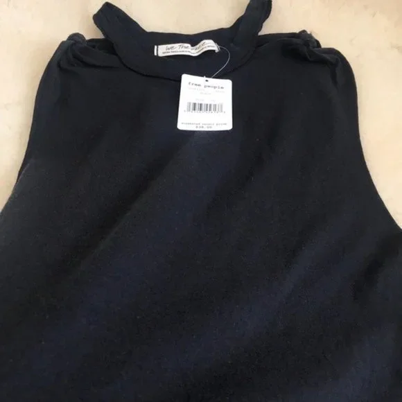 Free People The Twist Black Tank Top. XS,S - Picture 4 of 7
